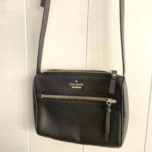 Kate Spade crossbody black leather bag *Never used*